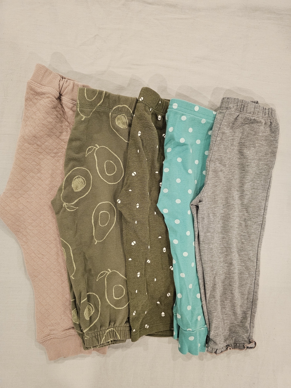 🧸2/20$ Lot Of 5 Kids Printed Leggings Pants Toddler Baby Girl Size 18M